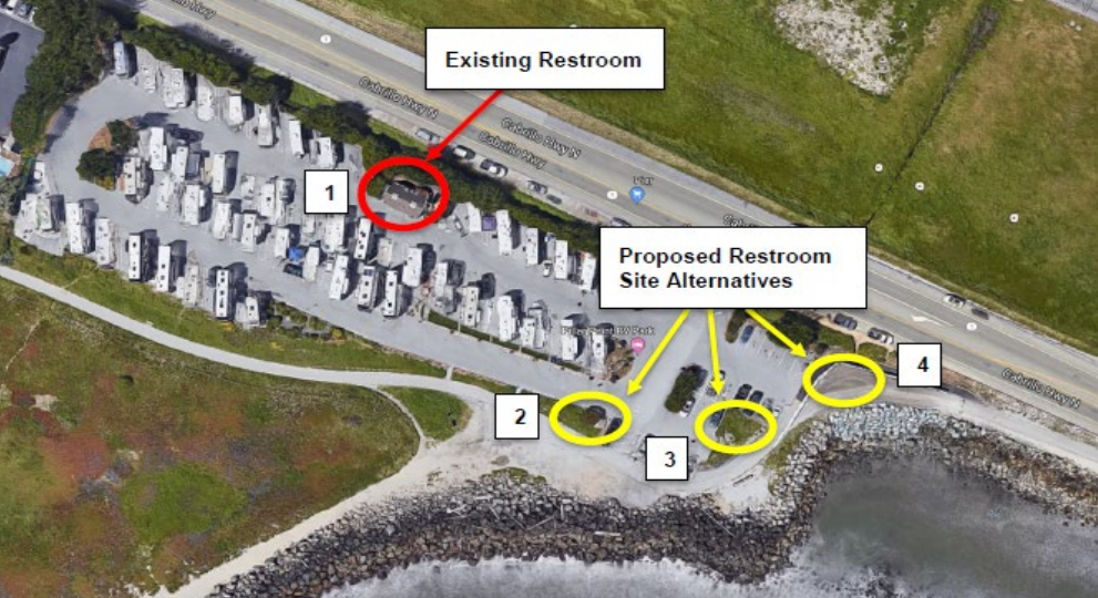 Pillar Point Harbor RV Park Public Restroom Proposal and Two Other Possibilities…