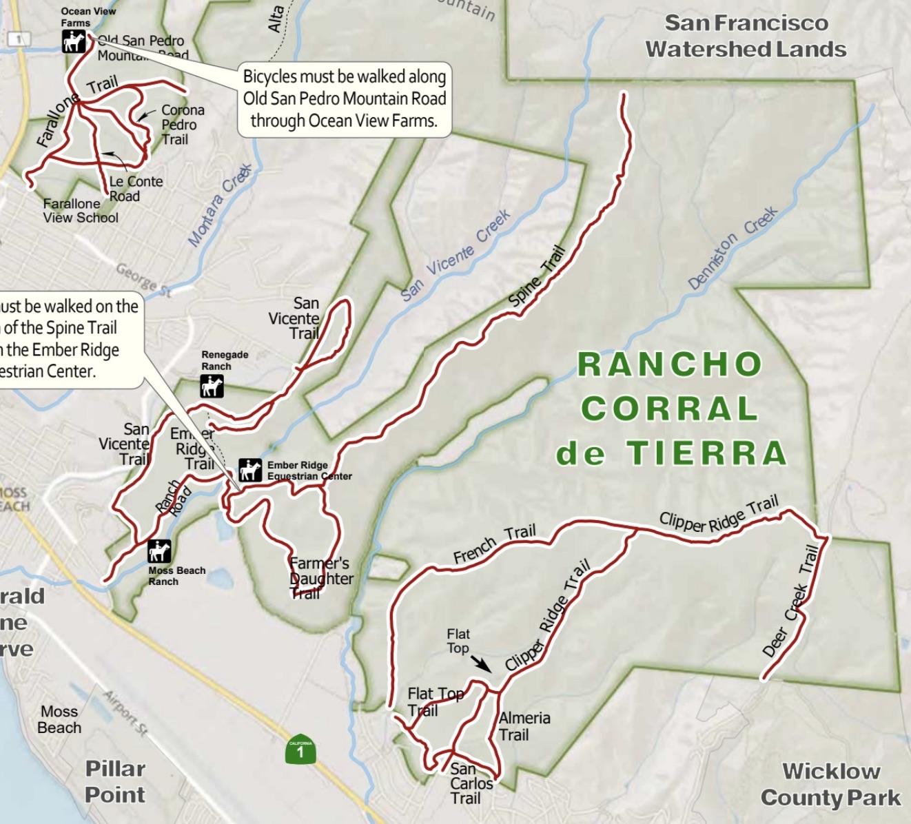 Coastside Hike and Bike Trail Links, Maps and Etiquette