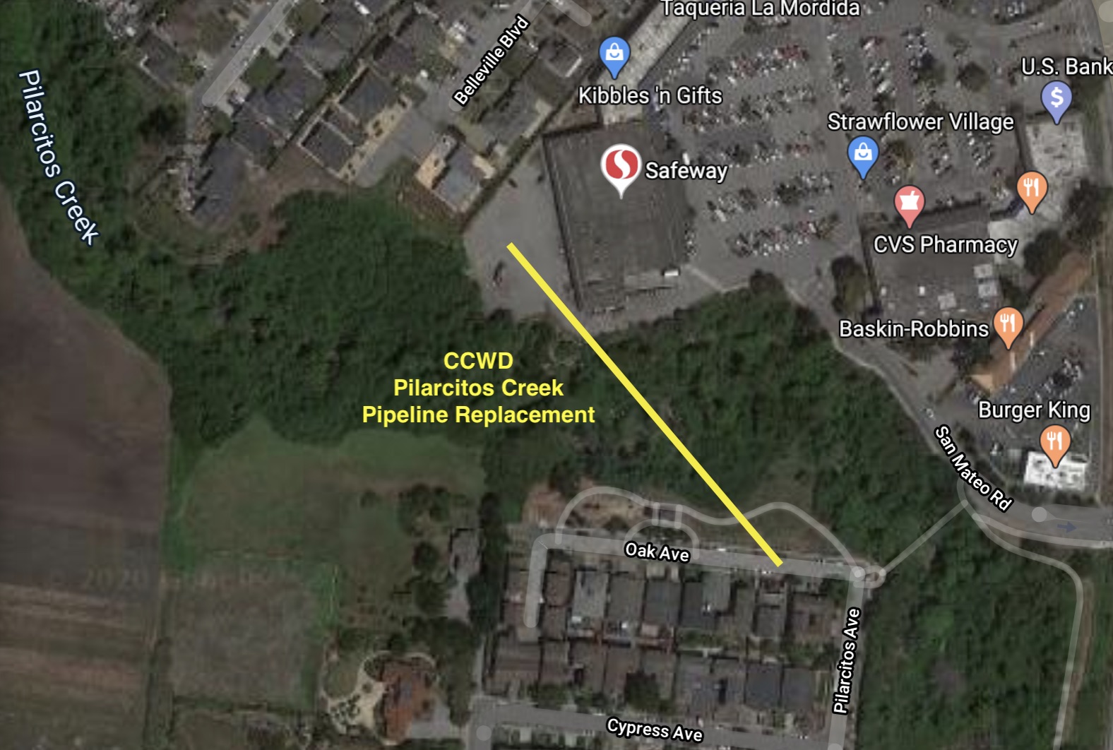 Pilarcitos Creek CCWD Water Pipe Replacement Planned in 2020