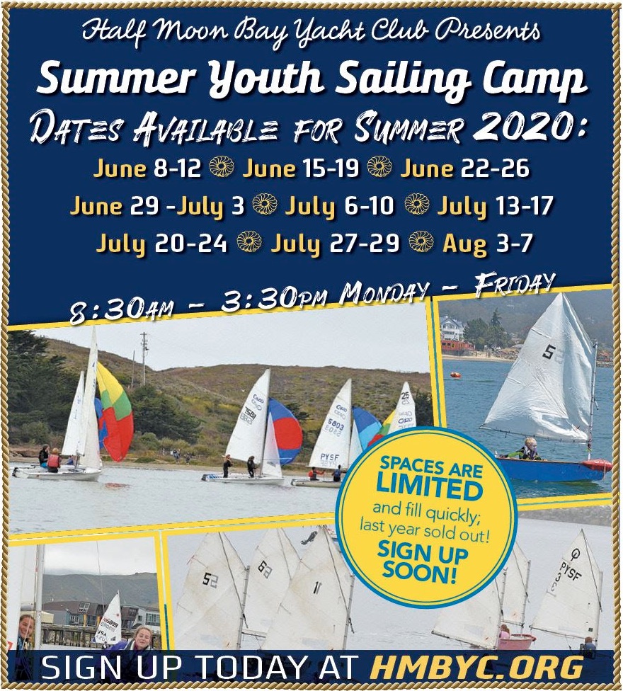 2020 Summer Youth Sailing Camp at the HMB Yacht Club ~ Limited Space