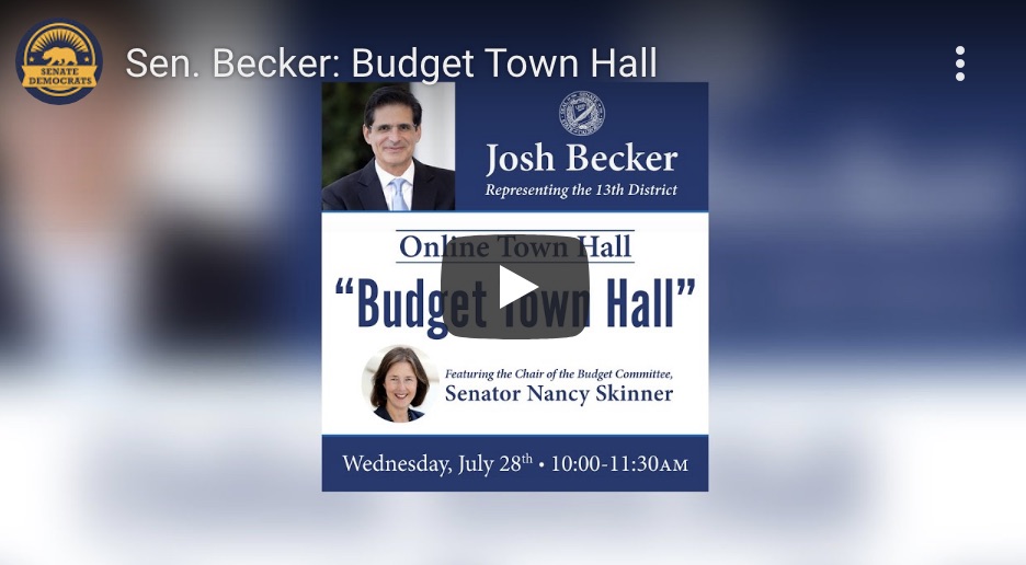 Senator Josh Becker Presents: Budget Town Hall ~ Where Will the Money ...