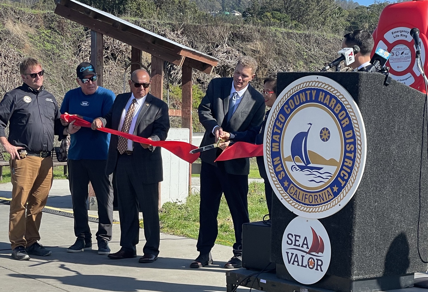 Sea Valor Life Ring Buoy Stations Ribbon Cutting Ceremony in Honor of 12 Year Old Arunay Pruthi