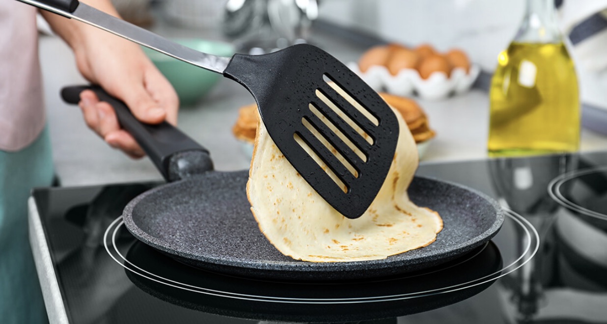 No More Gas? Induction Cooking “Carmelized Banana Crepes” Test  for Safety, Temp Consistency, Easy Clean