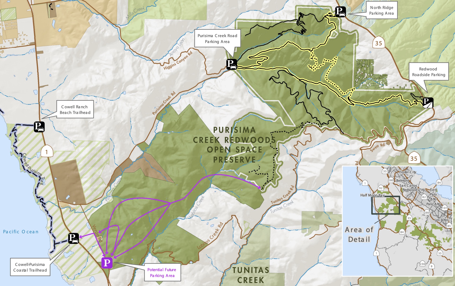 PARKING SURVEY. Mid-Peninsula Open Space District (Midpen) Asks What Do You Want for Purisima Creek Redwoods Open Space Preserve?