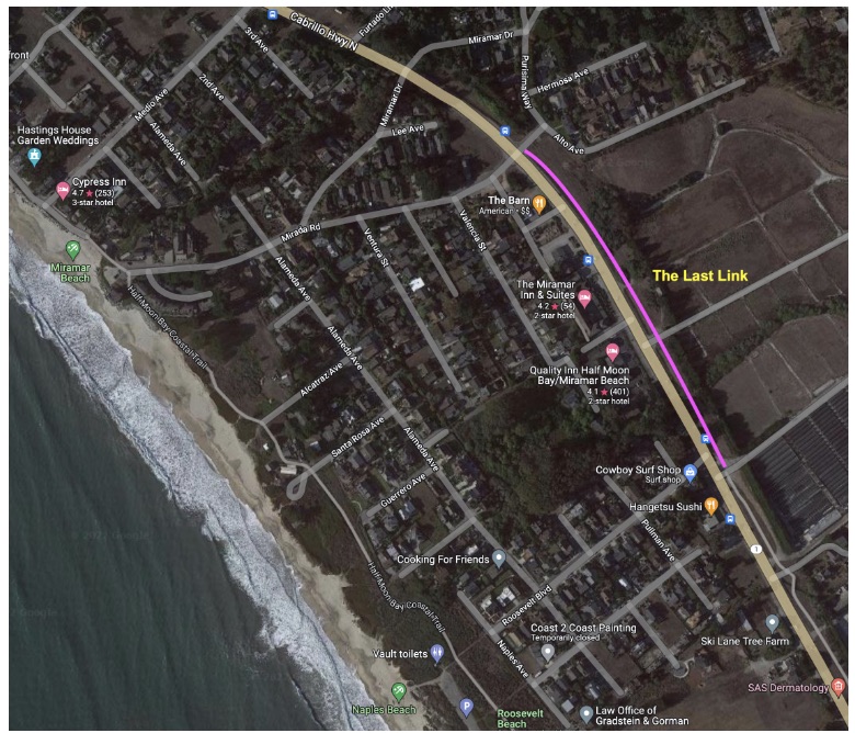 Half Moon Bay’s BPAC Gets Update on the East Parallel Bicycle Pedestrian Trail ~ “The Last Link”: Miramar to Roosevelt