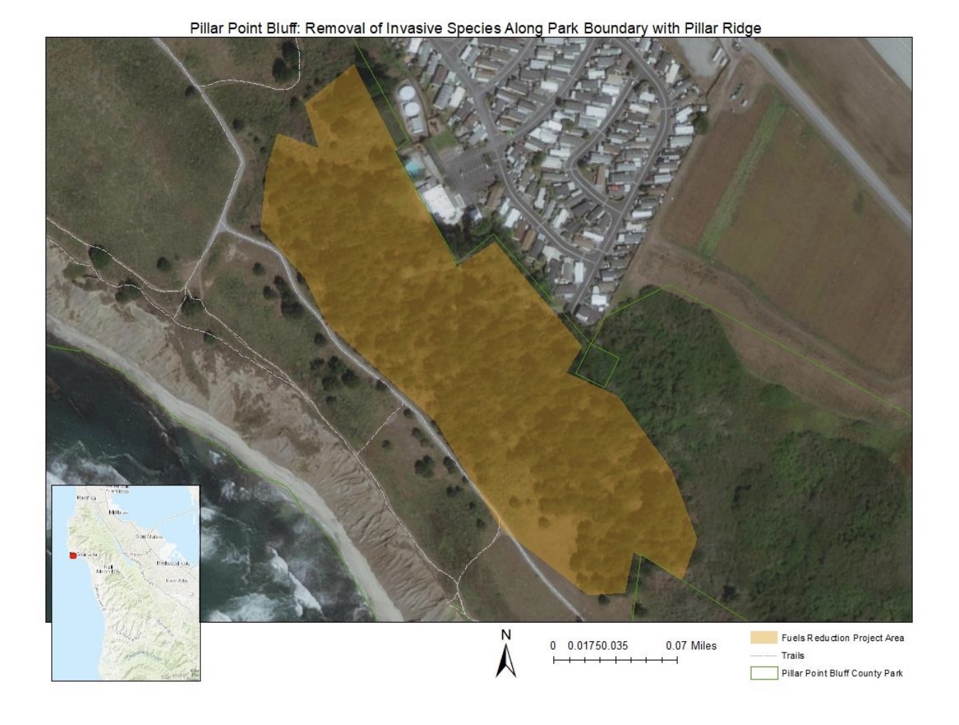 Fuel Reduction Begins at Pillar Point Bluff, March 13, 2023 to Remove Unhealthy Monterey Pines, Reduce Wildfire Risks, Improve Pillar Ridge Complex Safety