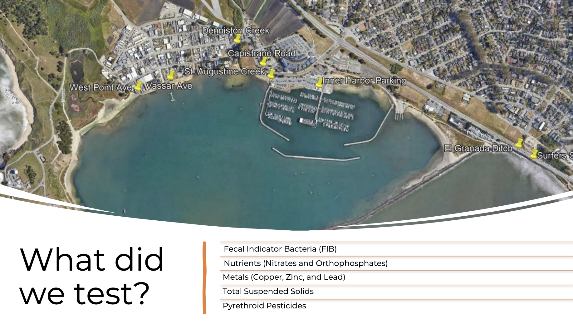 Resource Conservation District’s TDML Report on Pillar Point Harbor Water Quality ~ Live Aboards, Pet Waste, Metals, Ortho-phosphates