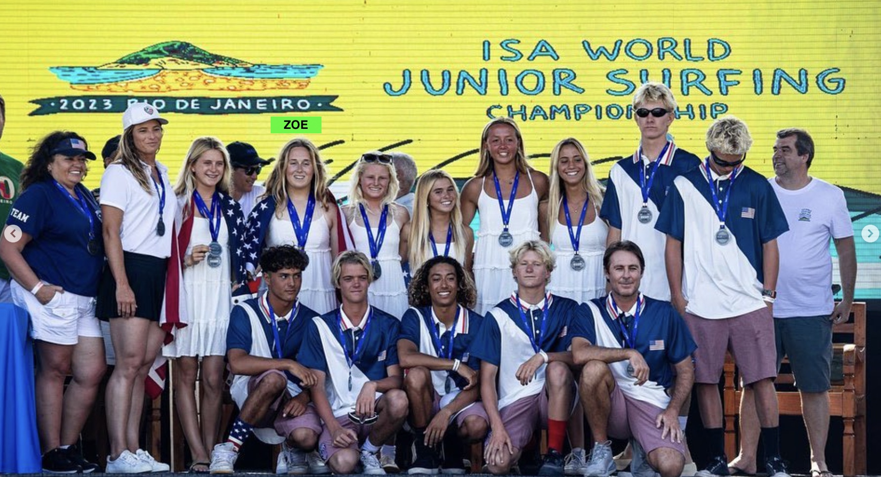 Coastsider, Zoe Chait, Stoked for Overall 4th in U18 and a Team USA Silver Medal at the 2023 ISA World Junior Surfing Games, in Brazil last Week