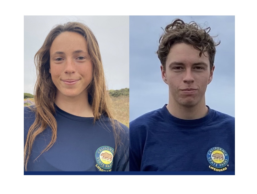 Coastside Lifeguards Riley Rhodes and Max Hunter Awarded Medal of Valor for 2023 Poplar Beach Rescue