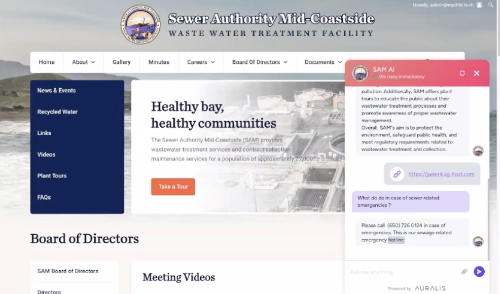 Sewer Authority Mid-Coastside Upgrades to a New Mobile Friendly AI Powered Website