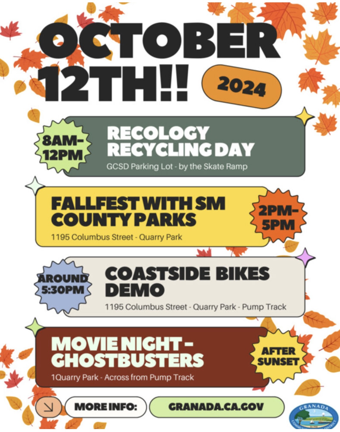 GCSD and San Mateo County Parks Host Family Friendly FallFest at Quarry Park