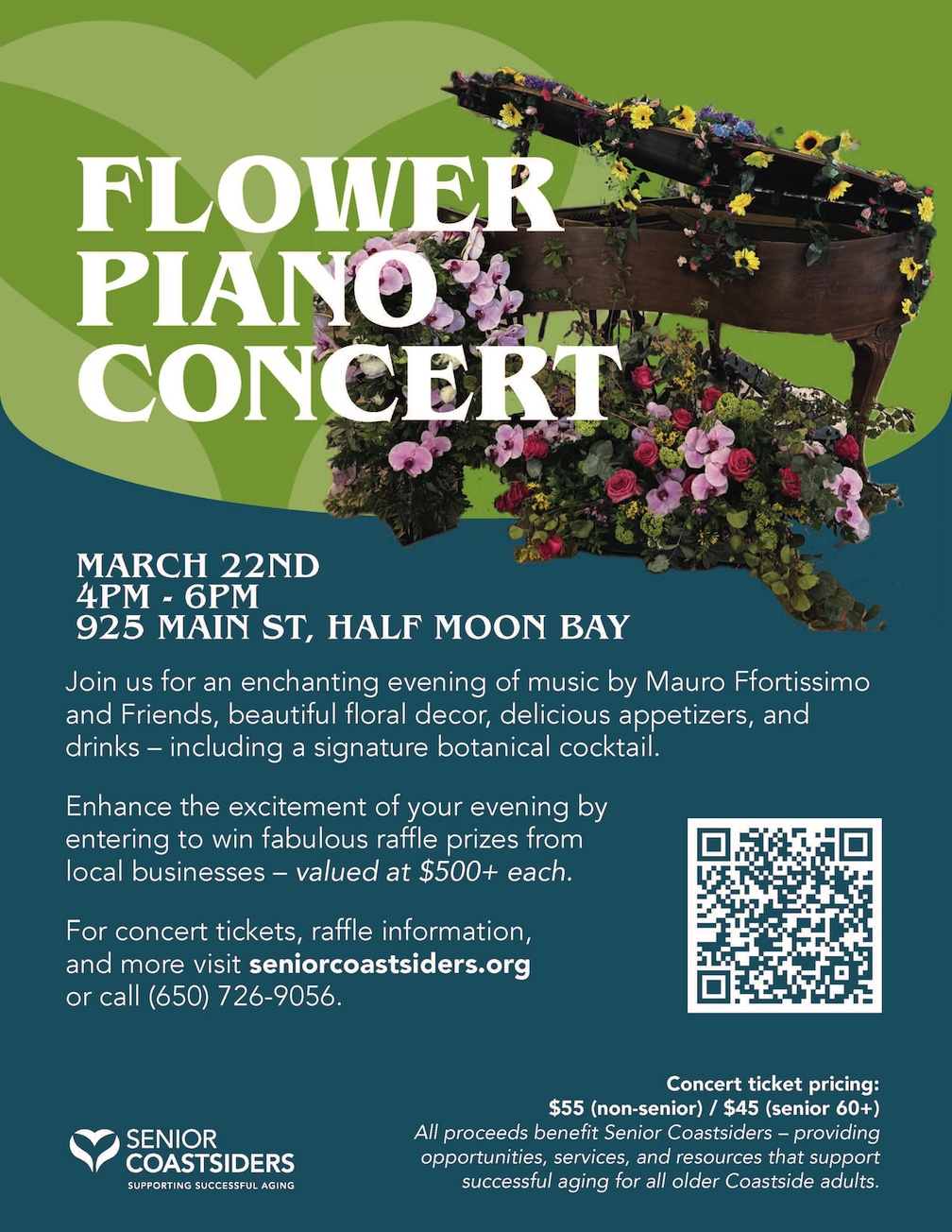 Join Mauro Ffortissimo and Friends for their Flower Piano Concert at Senior Coastsiders